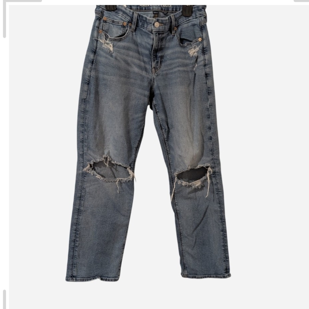 Pre-owned Women Distressed Blue Jeans